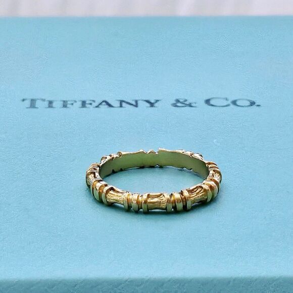 アクセサリー vintage tiffany bamboo ring C. 1996 Vintage Tiffany Jewelry Sterling Silver Bamboo Ring